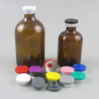 Boston Round pharmaceutical 100ml amber glass vial 50ML 50cc Big Empty bottle with rubber stopper and lids