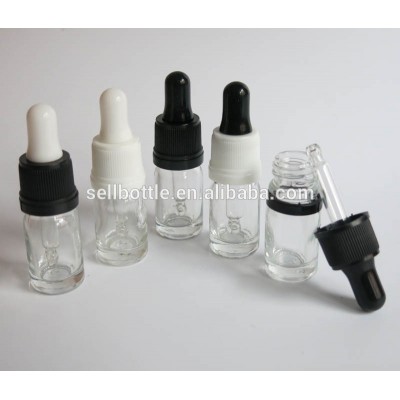 Custom printing empty beard oil round glass dropper bottle with tamper evident dropper for essential oil 15ml