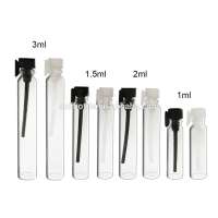 Hot sale 1ml/1.5ml/2ml/3ml clear glass vial,perfume test glass bottle,sample use liquid package