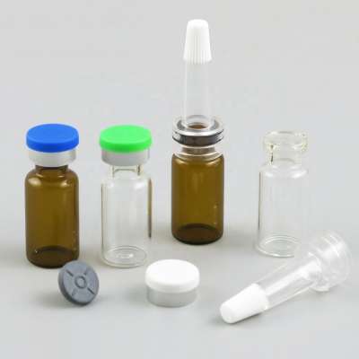 Small 3ml Clear and Brown Medicinal Crimp Glass Vial Cheap China Tubular Glass Vial Medicine Glass Bottle