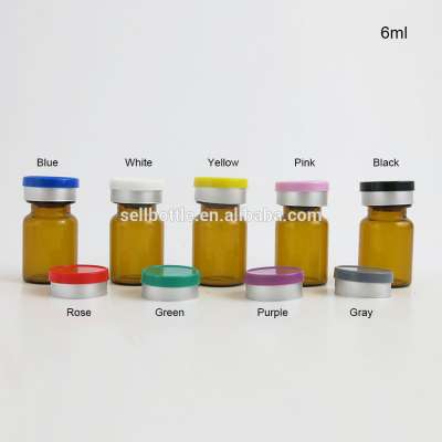 Factory 6ML Amber Medicine Vials, Liquid Medicine Vial, Pharmacy Vials With Flip Off cap