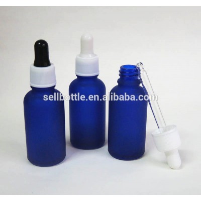 child proof dropper bottle 30ml blue froted boston round essential oil glass bottle 1oz glass dropper bottle