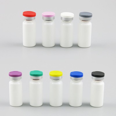 10ml White Injection Glass Vial With Flip Off Caps & Stopper Small Medicine Bottles Pharmaceutical Test Liquid Containers