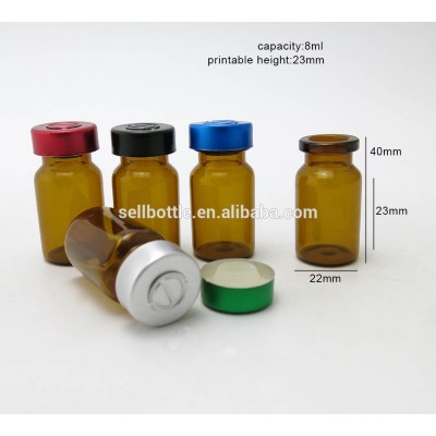 8ml Amber Color pharmaceutical glass vial for Medicine Pill