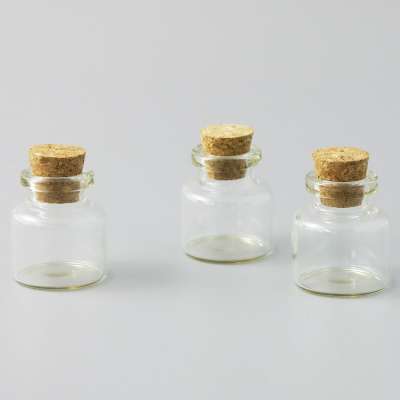 Wholesale  Clear  Glass Vial  with Cork  Empty for Tea Gift Bottle Medicine