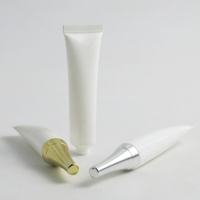 High quality plastic tube for ointment pla skin care eye cream bottle with gold silver cap container