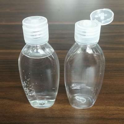 Wholesale 50ml clear plastic PET bottles with flip top cap for facial cleanser lotion shampoo skin care container package