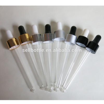 wholesale black/white rubber aluminum dropper cap