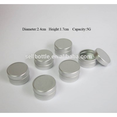 5g empty aluminum cream jar for hot sale